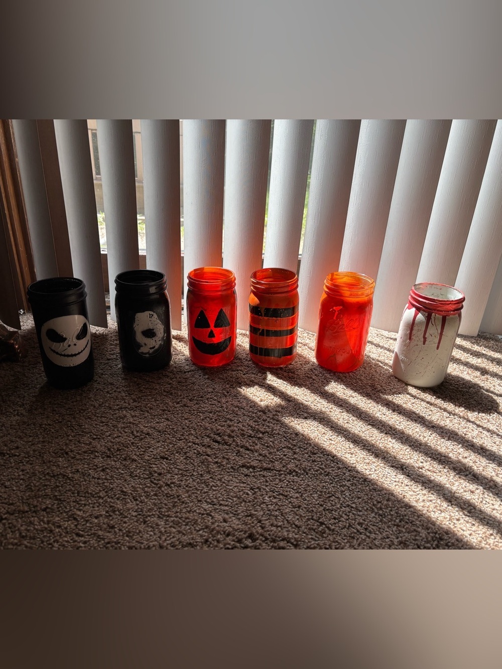🎃 Hand-Painted Halloween Mason Jar Set – 6 Pieces 🎃 - Picture 8 of 8